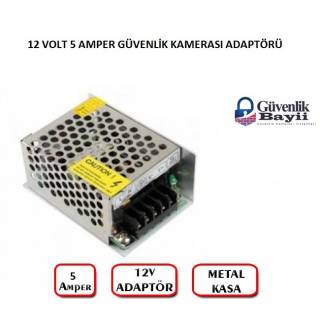 12 Volt 5 Amper Metal Kasa Adaptör Small