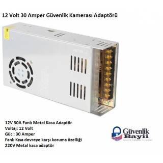 12V 30 Amper Güvenlik Kamerası Adaptörü Fanlı Model