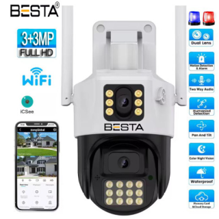 Dış Mekan Çift Kameralı Gece Görüşlü Full Hd Ip Akıllı Güvenlik Kamerası PTZ GÜVENLİK KAMERASI BB-1732