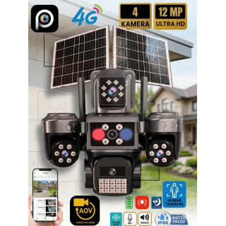 4G ÇİFT SOLAR AOV E-SİM ÖZELLİKLİ 4 KAMERALI KABLOSUZ GÜVENLİK KAMERASI RX-220GS