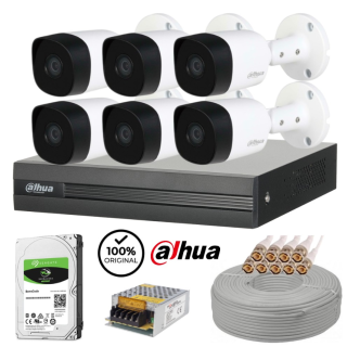 Dahua 8 Kanal 6 Kamera Güvenlik Set