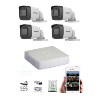 Hikvision Kamera Alarm Sepeti Güvenlik Kamera Seti-4'lü 1tb Hdd 4 Kameralı Set(ARAÇ VE INSAN ALGILAMA)