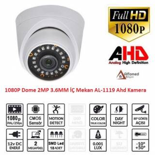 2 MP 18 Nano LED İç Mekan 1080P AHD Dome Kamera