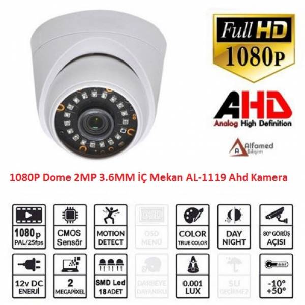 2mp ahd dome kamera