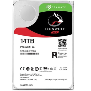 Seagate IronWolf Pro 14TB 7200RPM 256MB Cache SATA 6.0GB/s 3.5" Internal Hard Drive ST14000NE0008