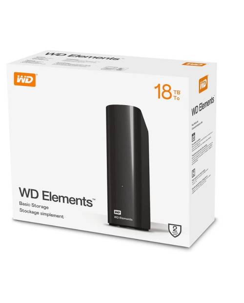 WD 18TB Elements Desktop Masaüstü Harici Hard Disk (WDBWLG0180HBK-EESN)