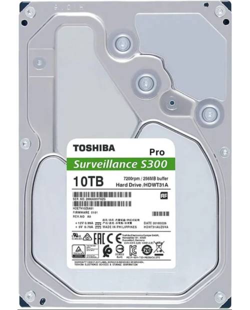 Toshiba HDETV10ZSA51 10TB 256MB  S300 NAS 3.5’’ SATA Internal Hard Drive