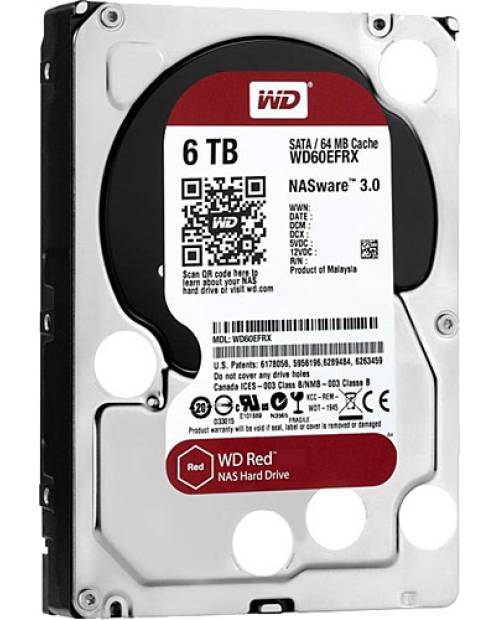 Western Digital 3.5" 6 TB WD60EFAX SATA 3.0 5400 RPM Hard Disk