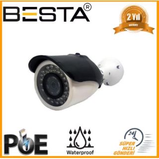 Besta 4K 5 MP IP POE BULLET KAMERA 8 ATOM WARM LED METAL KASA BT-1245