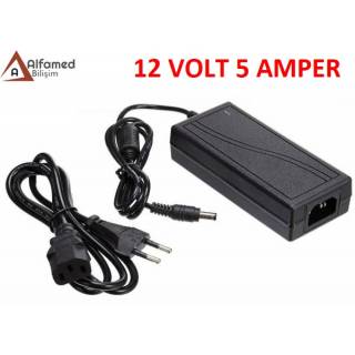 12V 5 AMPER PLASTİK SWITCH ADAPTÖR Güvenlik kamerası adaptörü