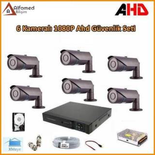 2MP 1080P 6 Kameralı AHD Güvenlik Sistemi (Harddisk Dahil)