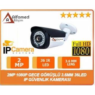 2MP 1080P 3.6MM Gece Görüşlü 36 LED Ip Güvenlik Kamerası