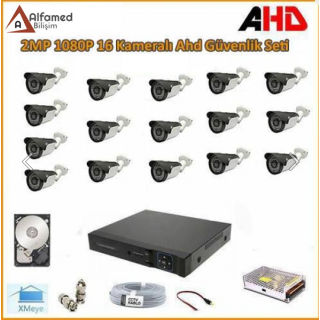 1080P 2MP 16 Kameralı AHD Güvenlik Kamera Sistemi