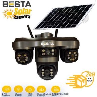 CASACOP Q18 3+3+3 MP 5MP WİFİ SOLAR KABLOSUZ GÜVENLİK KAMERASI BS-2089