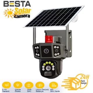 CASACOP Q37 3+3+3 MP SİM KARTLI SOLAR KABLOSUZ GÜVENLİK KAMERASI BS-2088
