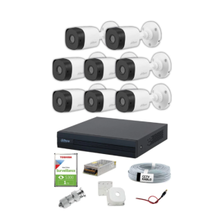 Dahua 8 Kameralı 20 Metre Gece Görüşlü Güvenlik Kamera Seti