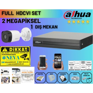 Dahua 1 Kameralı Ahd/ Hdcvı Set Full Herşey Dahil