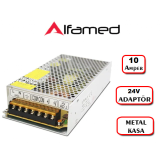 24V 10 Amper Adaptörü Metal Kasa Trafo Swich Adaptör