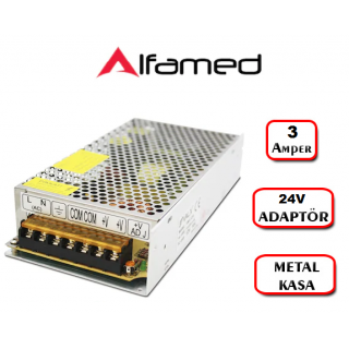 24V 3 Amper Adaptörü Metal kasa Trafo Adaptör