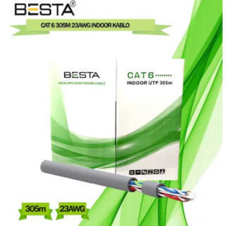 BESTA Cat6 305 Metre Cat 6 Kablo 23 AWG IP Kamera Kablosu