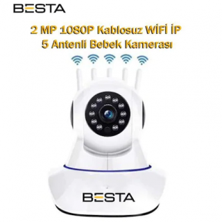 BESTA Kablosuz Kamera 1080P Harekete Duyarlı 360 Derece 2MP BB-1615