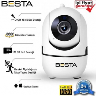 BESTA Kablosuz Kamera 1080P Harekete Duyarlı 360 Derece 2MP BB-1614