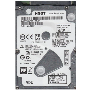 Hgst Z5K500 HTS545050A7E680 2.5" 500 GB 5400 RPM SATA 3 HDD