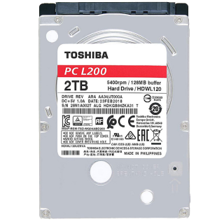 Toshiba 2.5" 2 TB L200 HDWL120UZSVA SATA 3.0 5400 RPM Hard Disk