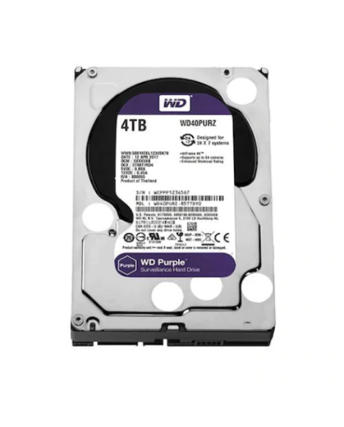 WD Purple WD40PURZ 4 TB SATA 3 HDD 3.5" 7/24 Güvenlik Diski