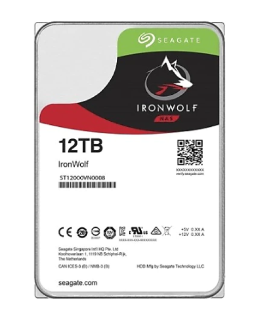 Seagate 3.5" 12 TB Ironwolf Nas ST12000VN0008 SATA 3.0 7200 RPM Hard Disk