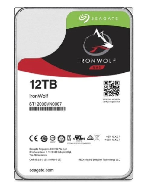 Seagate 3.5" 12 TB Ironwolf ST12000VN0007 SATA 3.0 7200 RPM Hard Disk