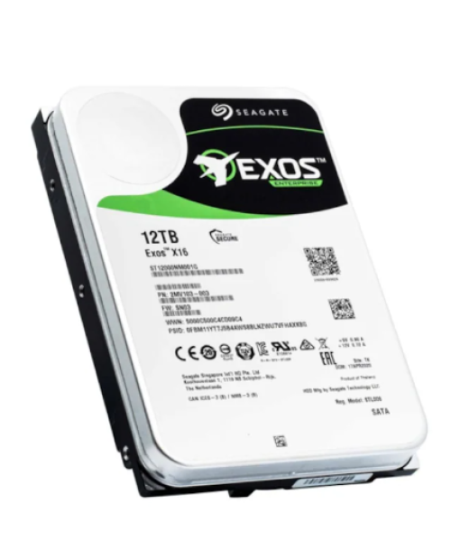 Seagate 3.5" 12 TB EXOS ST12000NM001G SATA 3.0 7200 RPM Harddisk