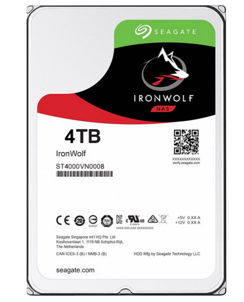 Seagate 3.5" 4 TB Ironwolf ST4000VN008 SATA 3.0 5900 RPM Hard Disk