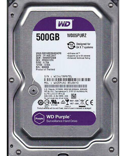 WD Purple WD05PURZ 500 GB 3.5" 5400 RPM HDD Güvenlik Diski