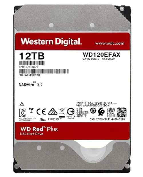 Western Digital WD120EFAX 3.5" 12 TB WD Red NAS SATA3 HDD