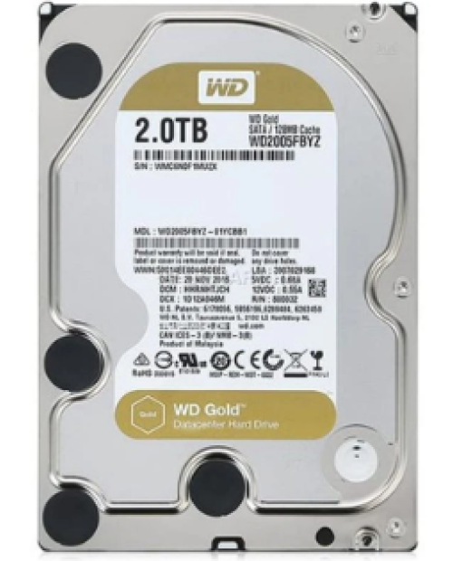 Western Digital 3.5" 2 TB GOLD WD2005FBYZ SATA 3.0 7200 RPM Hard Disk