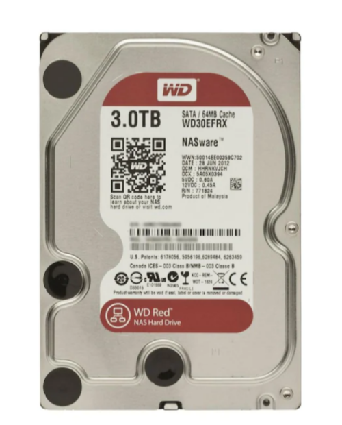 Western Digital 3.5" 3 TB Red NAS WD30EFRX SATA 3.0 5400 RPM Hard Disk