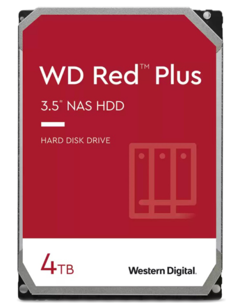 Western Digital 3.5" 4 TB Red Plus WD40EFZX SATA 3.0 5400 RPM Harddisk