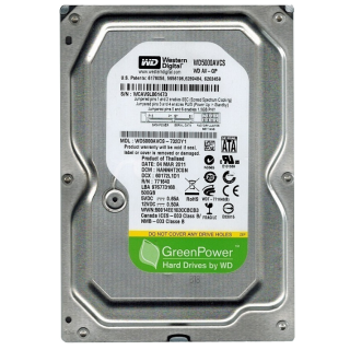 Western Digital 3.5" 500 GB WD5000AVCS SATA 2.0 7200 RPM Hard Disk