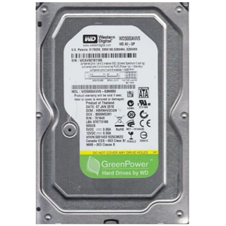 Western Digital 3.5" 500 GB WD5000AVVS SATA 2.0 7200 RPM Harddisk