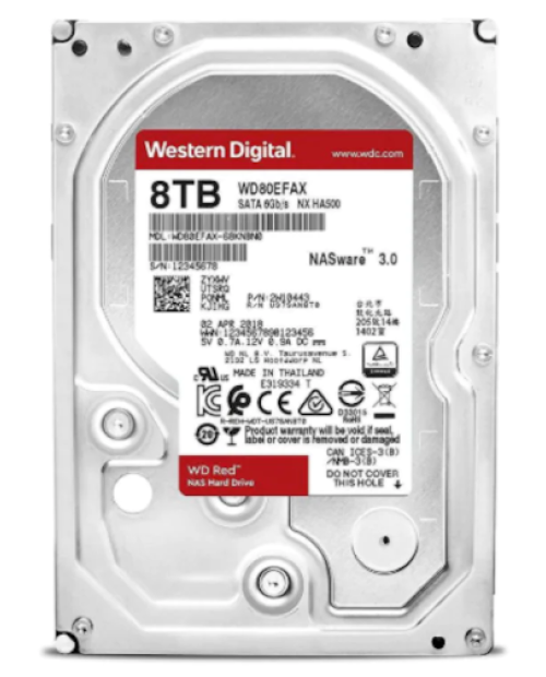Western Digital 3.5' 8 TB WD80EFAX SATA 3.0 5400 RPM Hard Disk