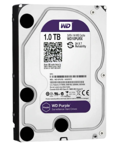 WD Purple WD10PURX 1 TB 3.5" 7200 RPM HDD Güvenlik Diski