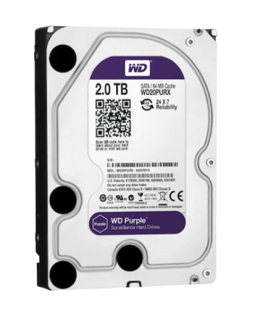 WD Purple WD20PURX 3.5" 2 TB SATA 3 HDD Güvenlik Diski