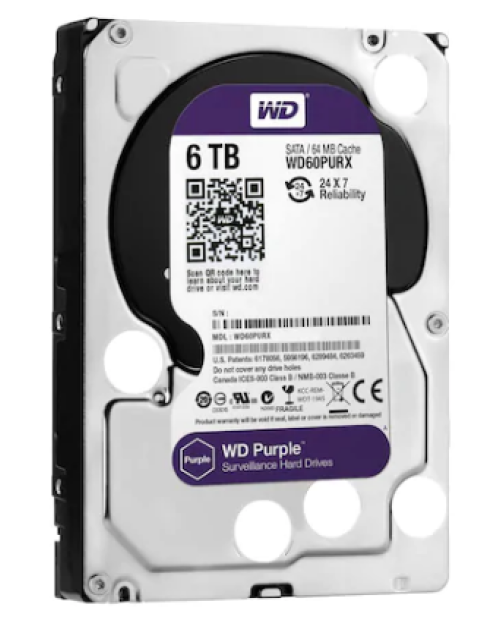 WD Purple WD60PURZ 6 TB 3.5" 5400 RPM HDD Güvenlik Diski