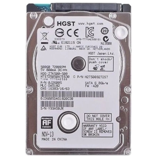 Hgst Travelstar Z7K500 HTS725050A7E630 (0J38075) 500GB 7200RPM 32MB Önbellek Sata 6,0gb/sn 2,5 Inç Dahili- 500 GB