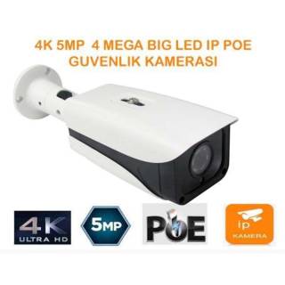 4 ATOM LED 5MP IP POE 4K Ultra HD Gece Görüşlü Dış Mekan Güvenlik Kamerası