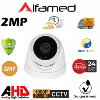 2MP 1080P 6 ATOM LED AHD Dome Güvenlik Kamerası