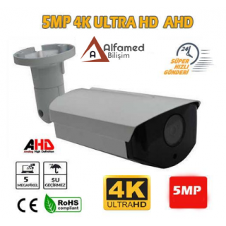 5MP AHD 4K Ultrahd Gece Görüşlü Dış Mekan Güvenlik Kamerası