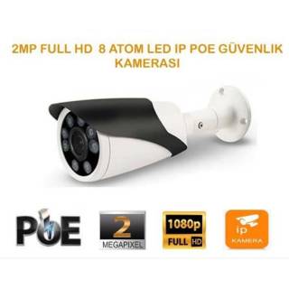 2MP 1080P 8 Atom Led IP POE Güvenlik Kamerası RMP-1427