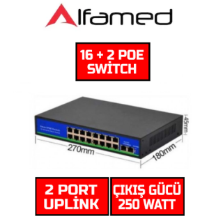 Besta 16 Port PoE Switch 10/100/1000 Gigabit